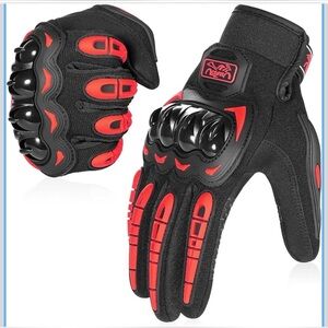 Black and Red Motorcycle Gloves new in box